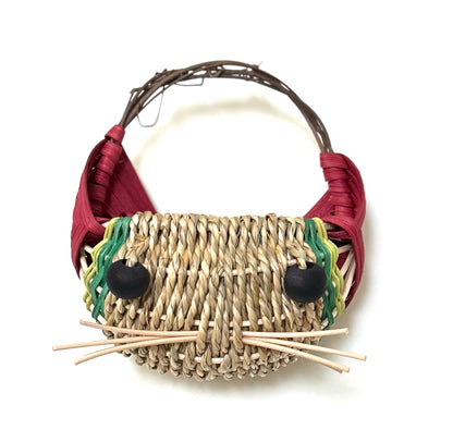 Holiday Cat Face Basket